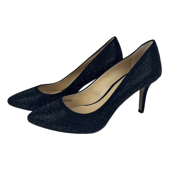 INC International Concepts Shoes - INC International Concepts Womens Zitah3 Pumps Heel Black Rhinestones Size 8.5W